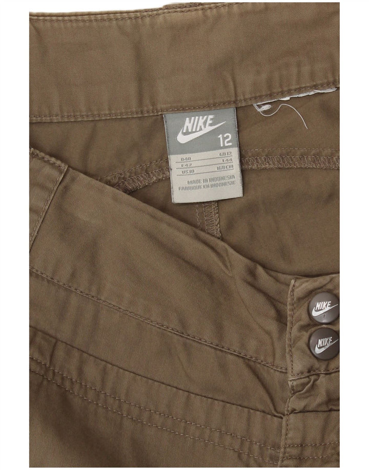 Nike Womens Bermuda Shorts UK 12 Medium W30 L12 Khaki