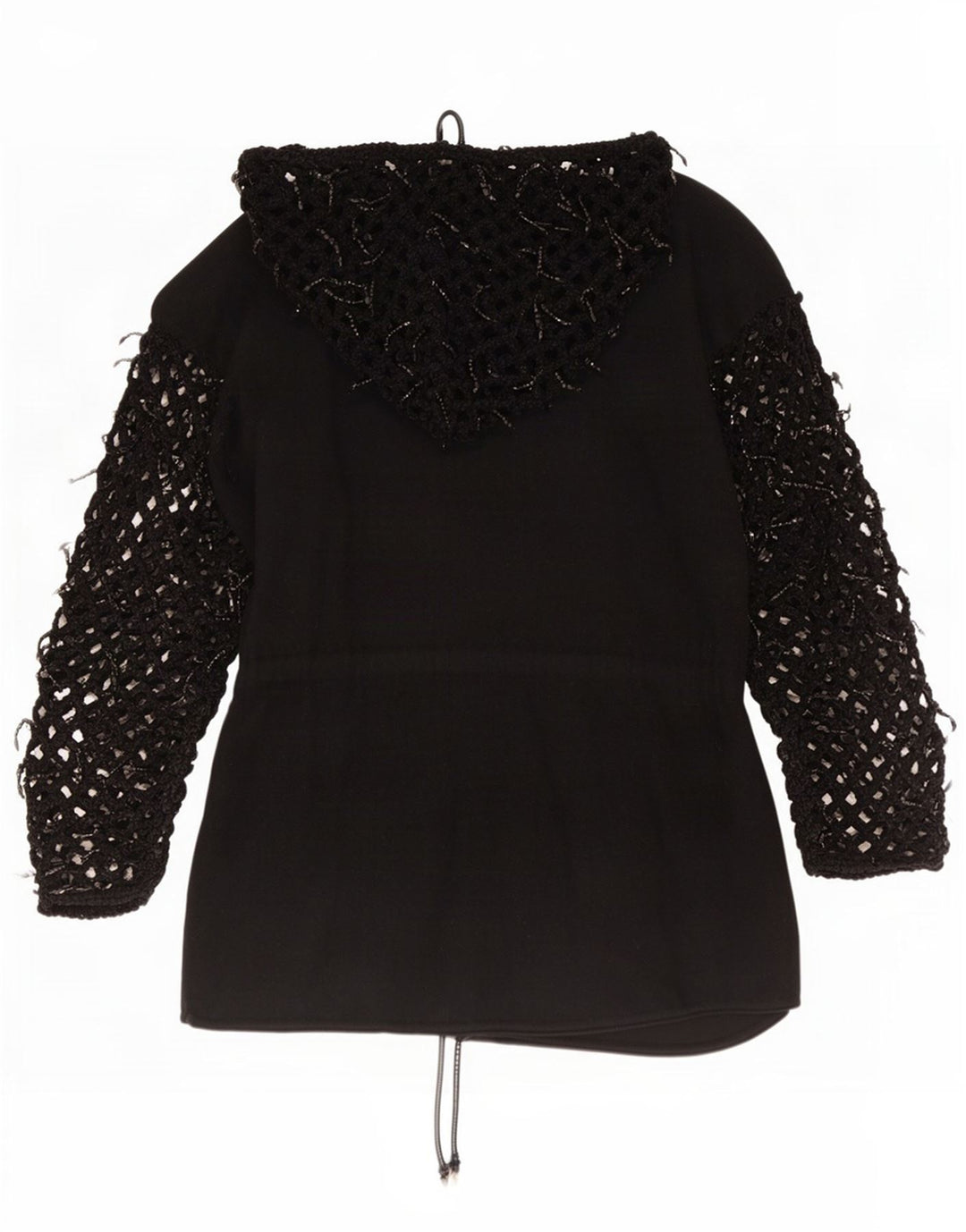 Di Bari Womens Oversized Longline Hooded Cardigan Top EU 40 Medium Black