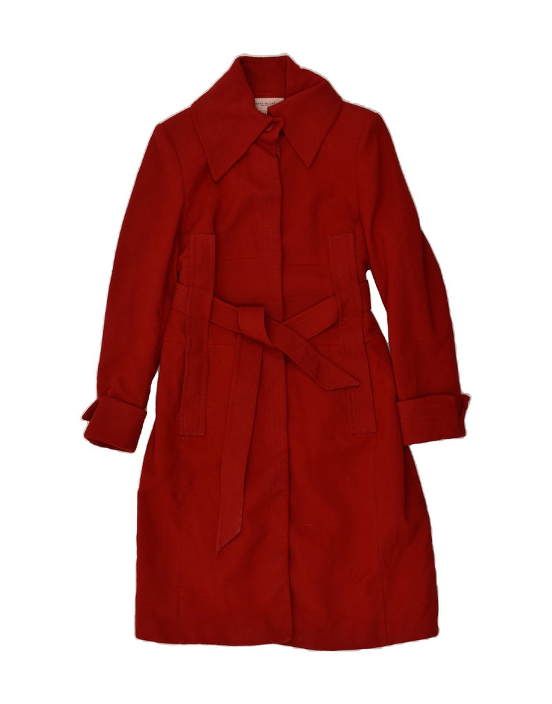 KAREN MILLEN Womens Overcoat UK 14 Medium Red Wool | Vintage Karen Millen | Thrift | Second-Hand Karen Millen | Used Clothing | Messina Hembry 