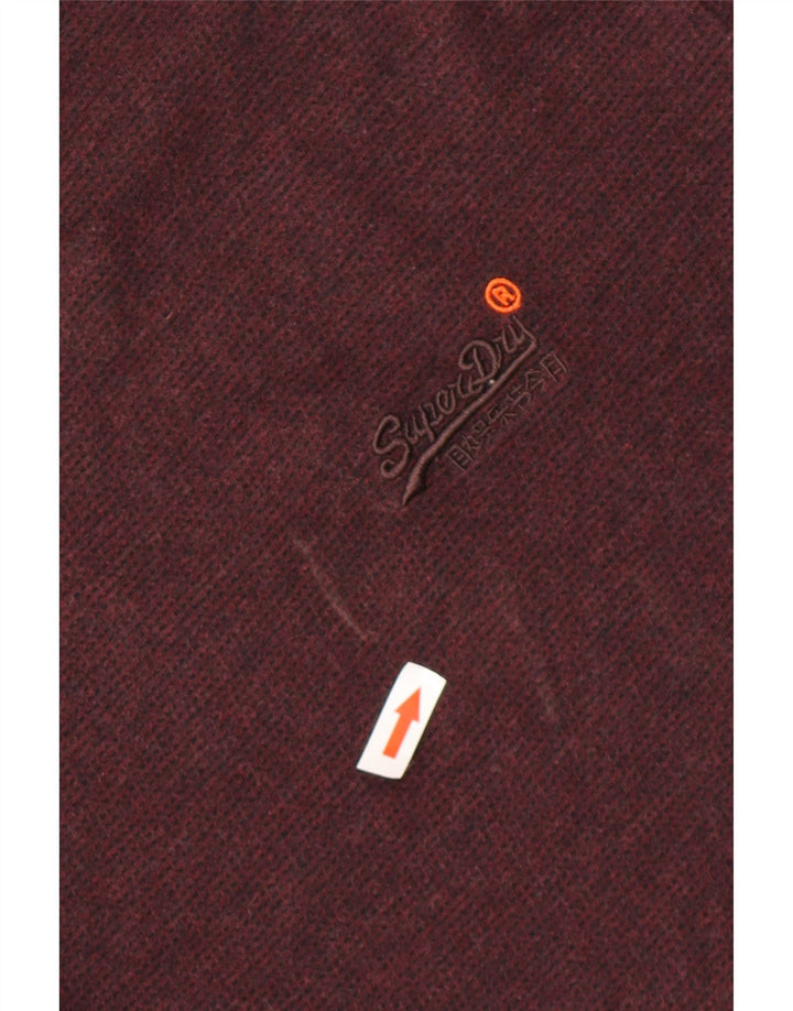 SUPERDRY Mens Top Long Sleeve Large Burgundy