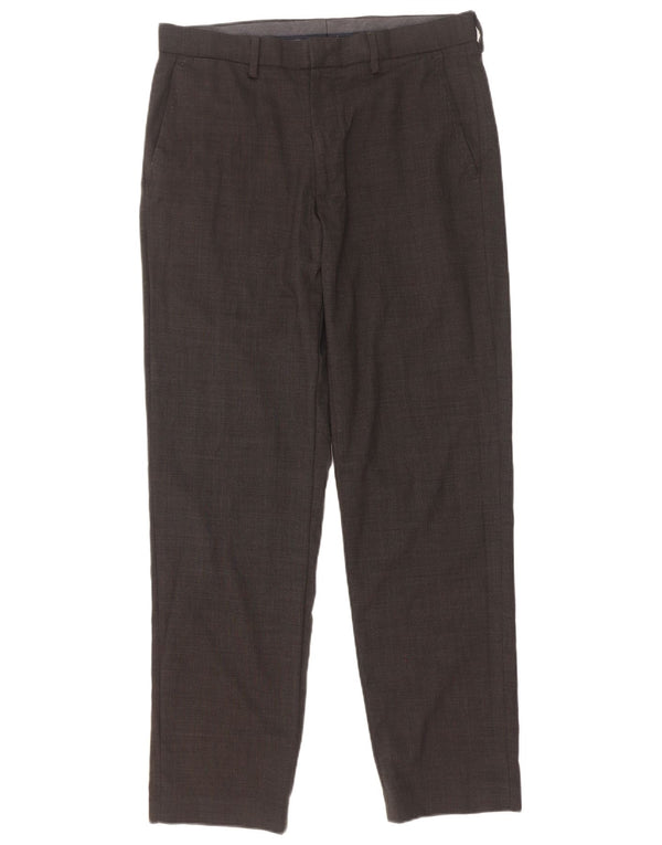 Marks & Spencer Mens Regular Fit Suit Trousers W32 L31 Grey Wool