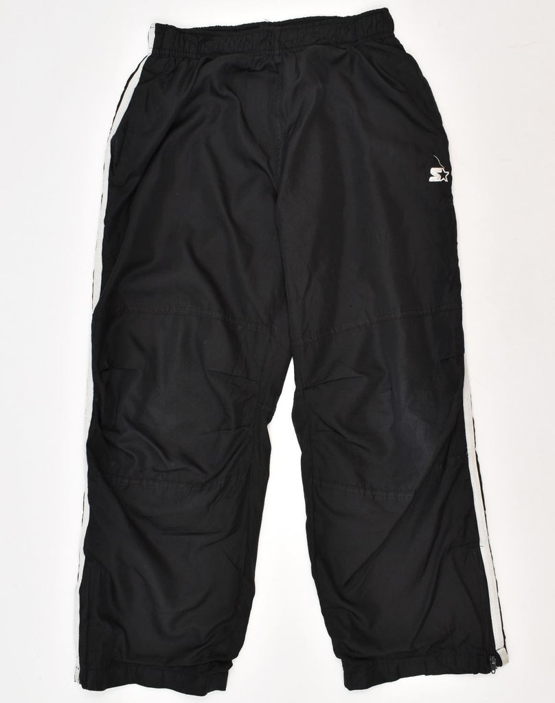 STARTER Boys Tracksuit Trousers 7-8 Years Medium Black Polyester | Vintage | Thrift | Second-Hand | Used Clothing | Messina Hembry 