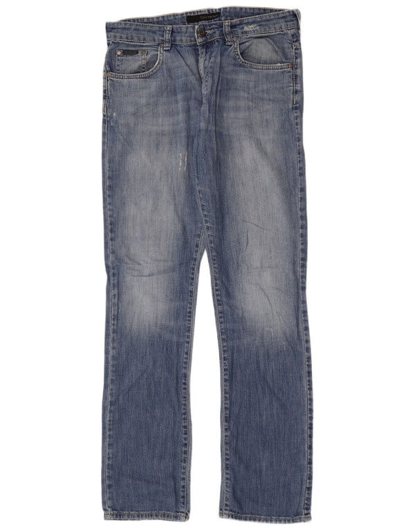 Calvin Klein Womens Distressed Slim Jeans W32 L33 Blue