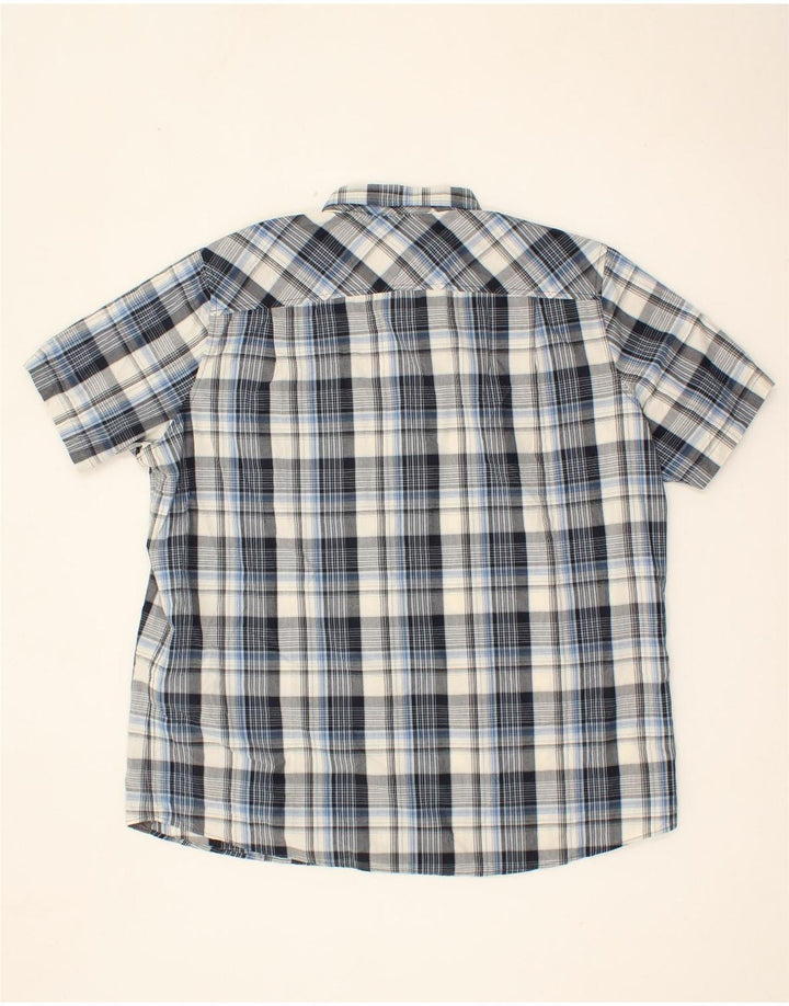 L.L.BEAN Mens Short Sleeve Shirt XL Blue Check Cotton Vintage L.L.Bean and Second-Hand L.L.Bean from Messina Hembry 