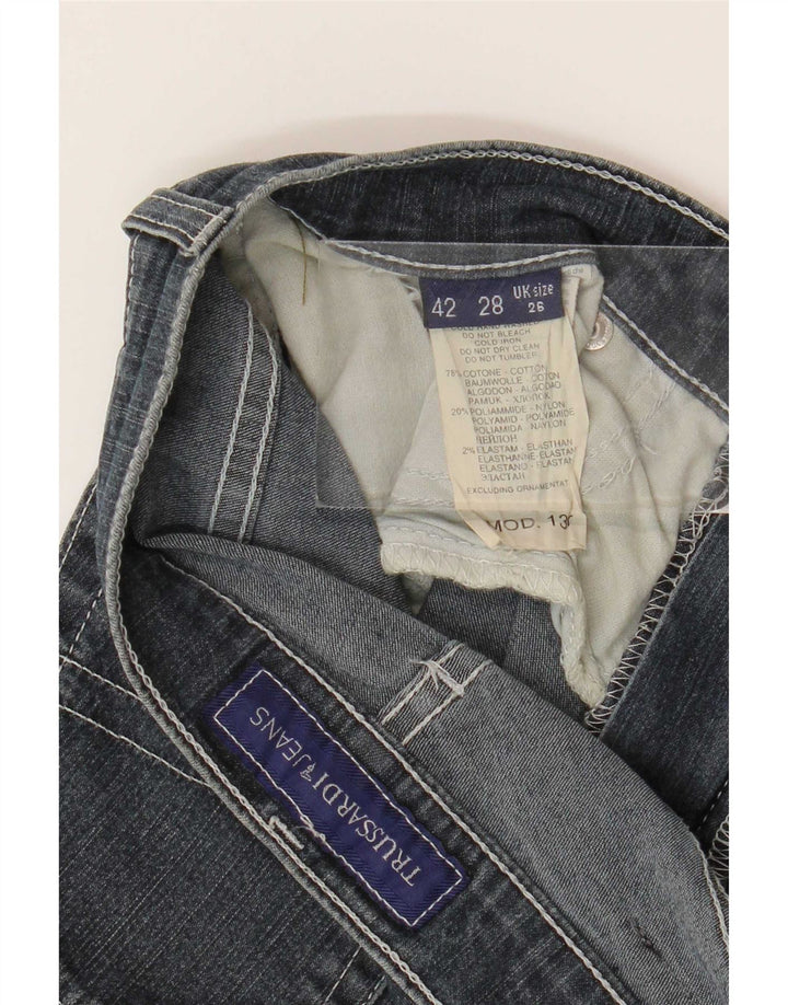 Trussardi Womens Straight Jeans W26 L33 Navy Blue Cotton