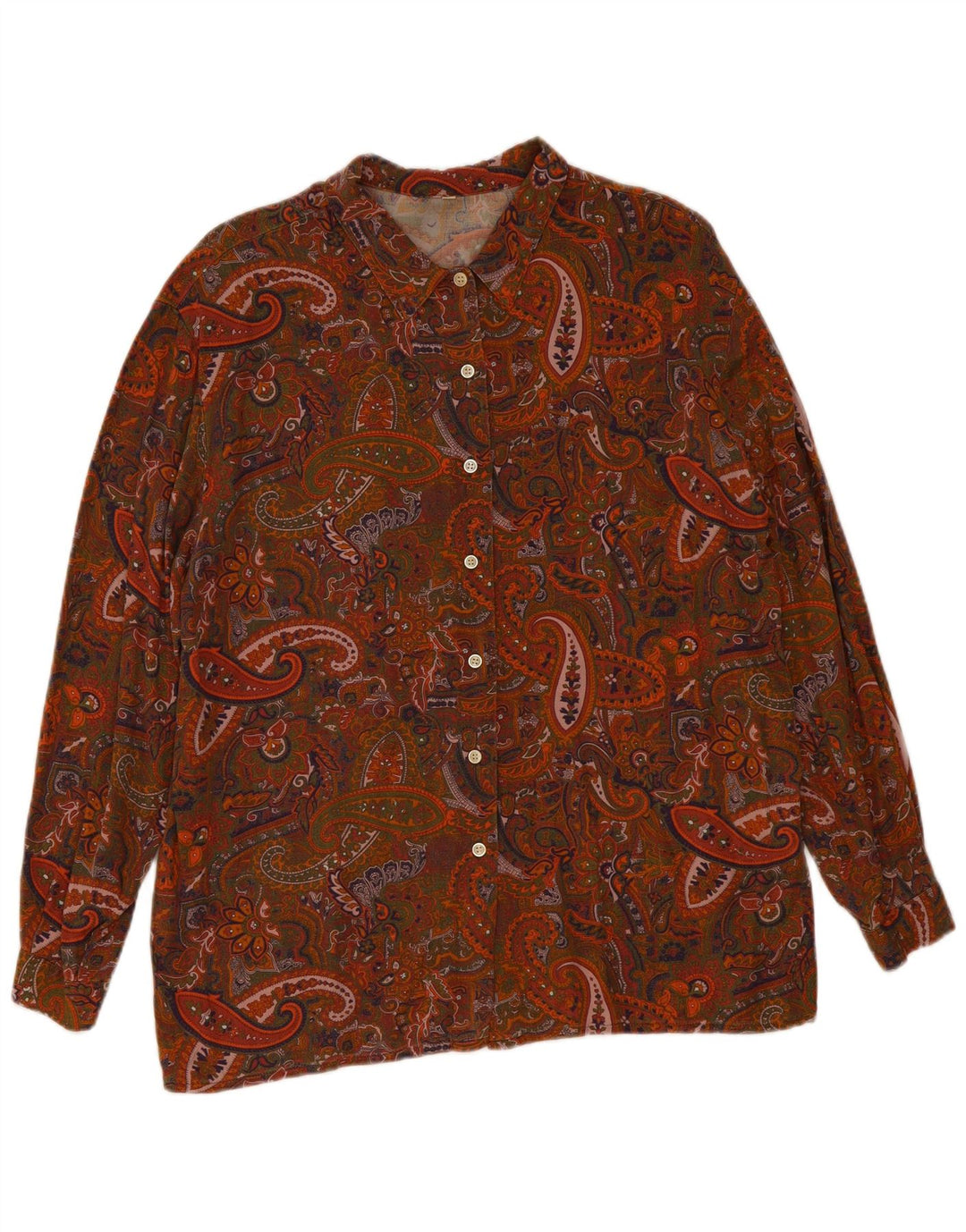Vintage Womens Shirt UK 16 Large Multicoloured Paisley