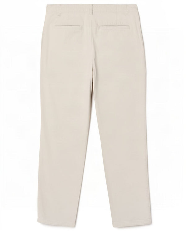 Zara Womens Straight Chino Trousers EU 36 Small W26 L26 White Cotton