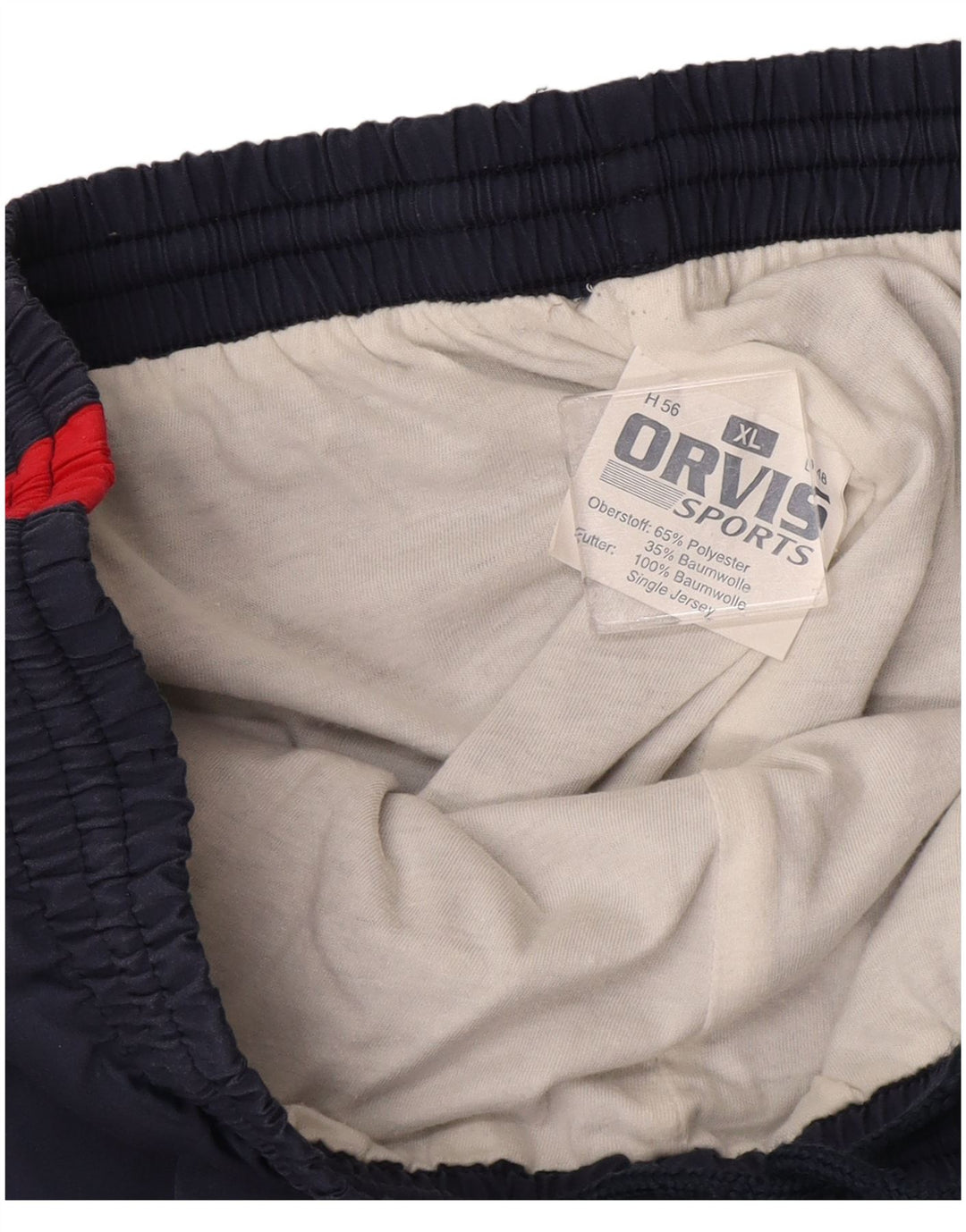 Orvis Mens Tracksuit Trousers Joggers XL  Navy Blue Colourblock Polyester