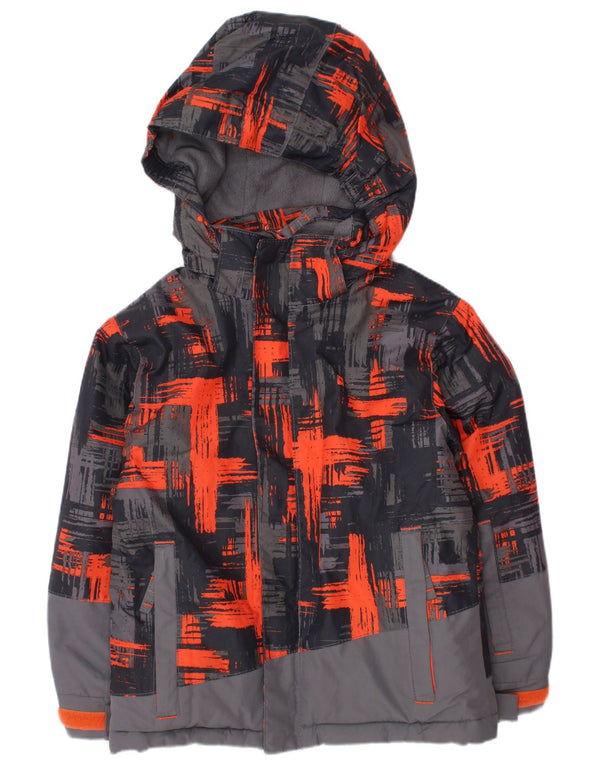 Mountain Warehouse Boys Hooded Windbreaker Jacket 3-4 Years Grey Check