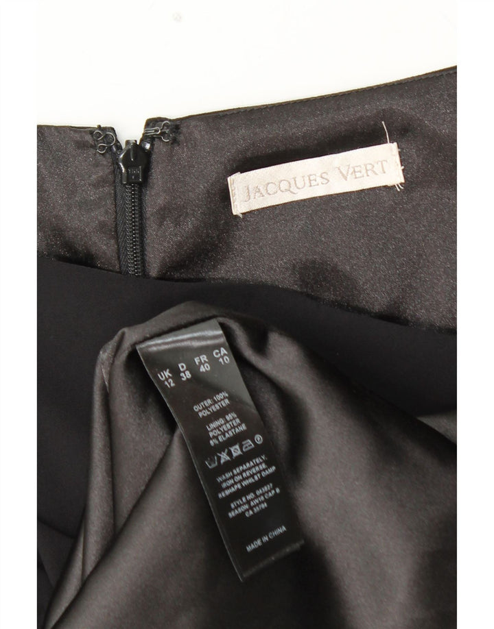 JACQUES VERT Womens Sleeveless Peplum Dress UK 12 Medium Black Polyester