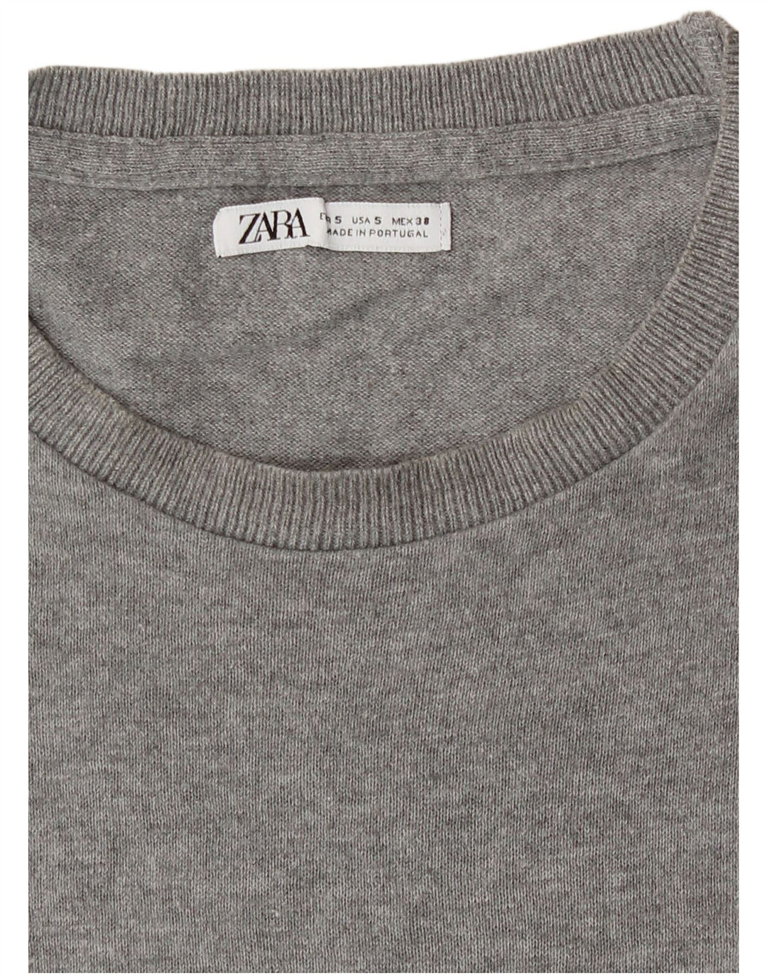 Zara Mens T-Shirt Top Small Grey