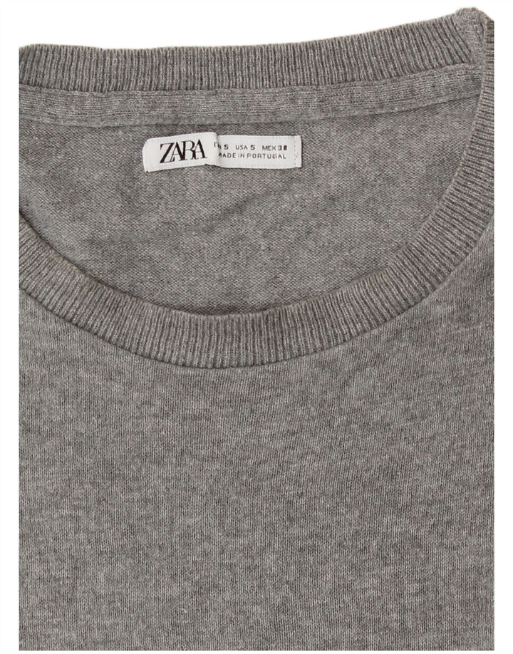 Zara Mens T-Shirt Top Small Grey