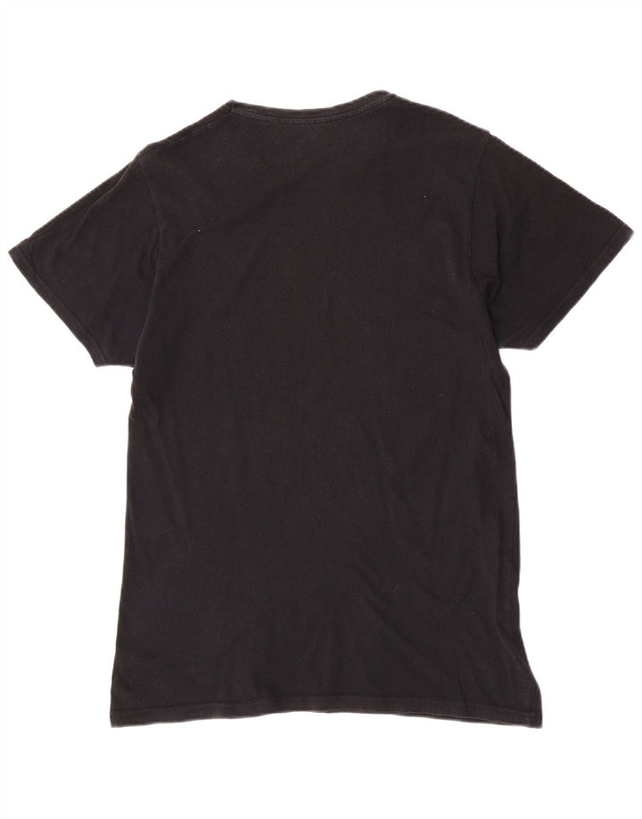 Pull & Bear Mens Graphic T-Shirt Top Medium Black