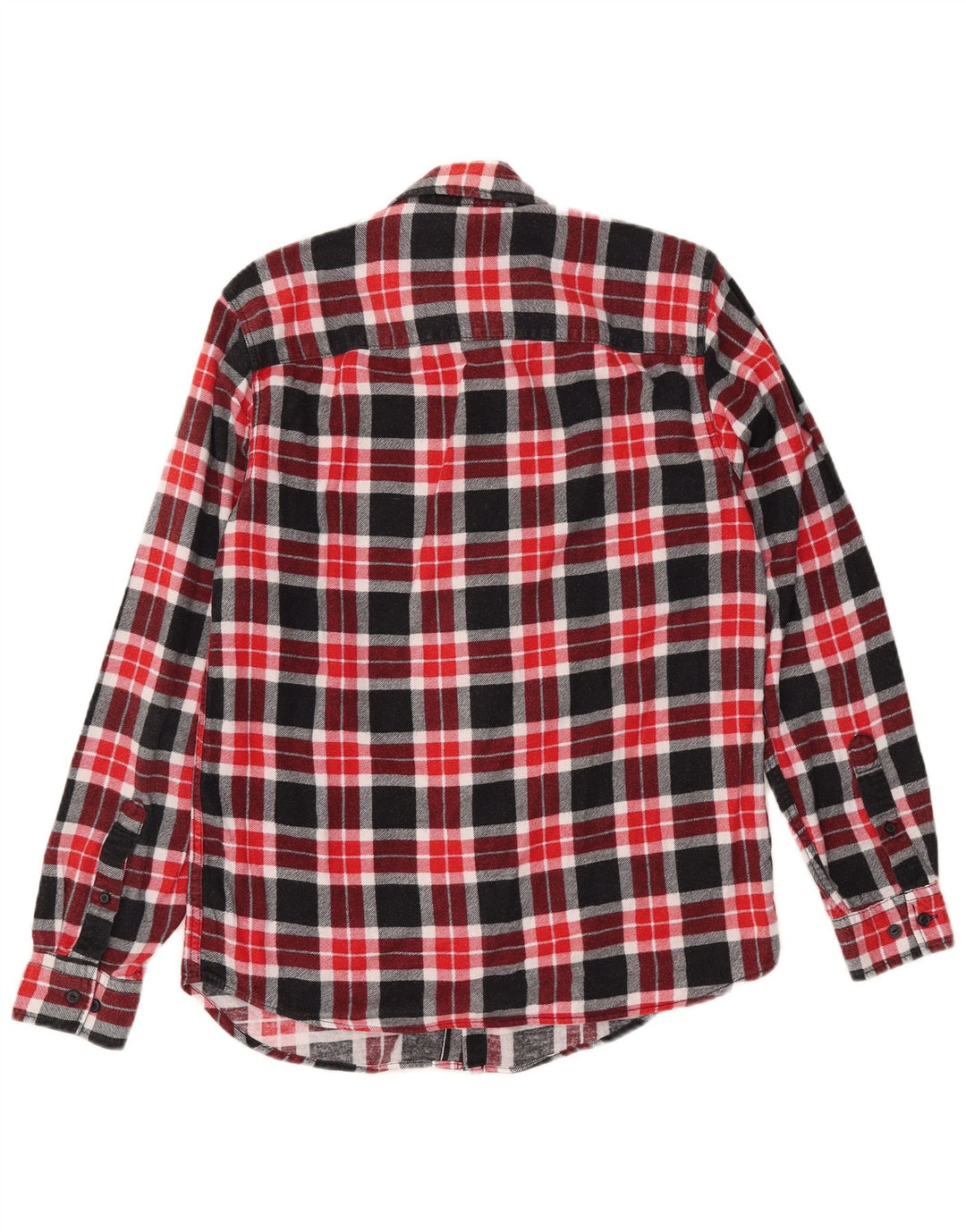 JACK & JONES Mens Flannel Shirt Medium Red Check Cotton