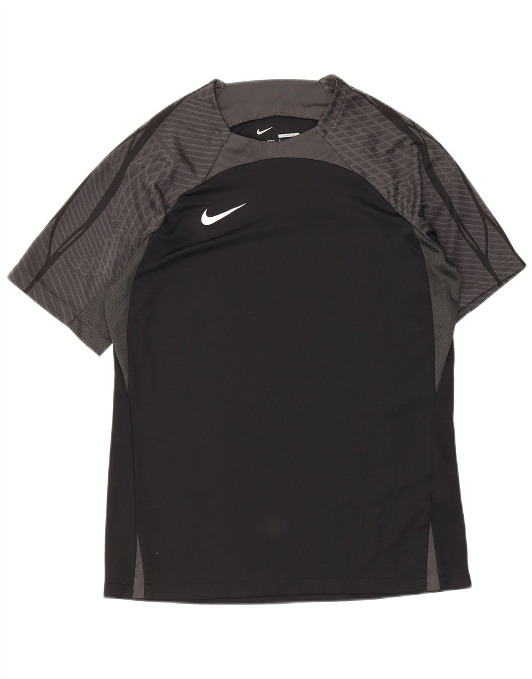 Nike Mens Dri Fit Slim Fit T-Shirt Top Medium Black Colourblock Polyester