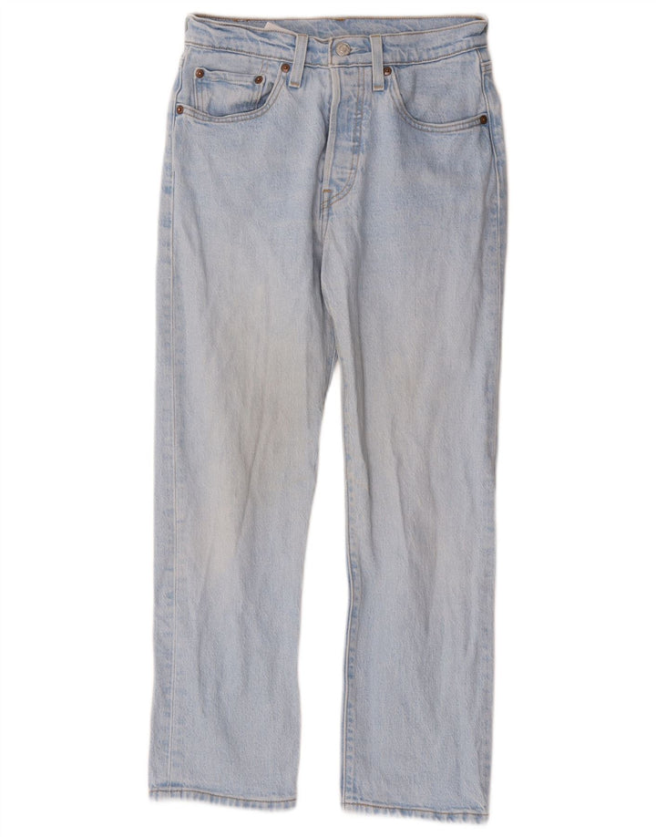 Levi's Womens 501 Straight Jeans W26 L26 Blue Cotton