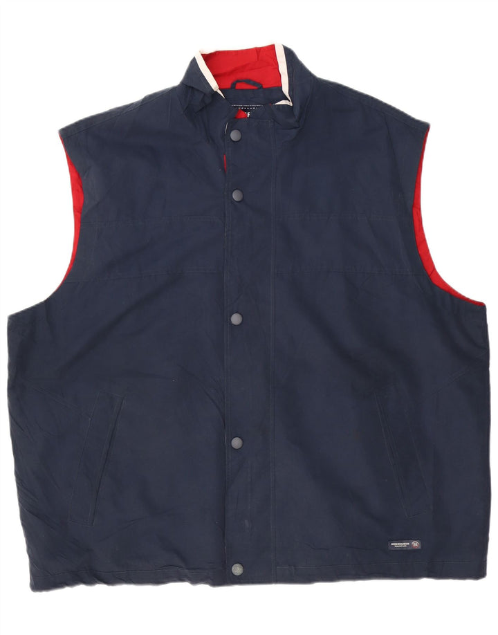 Wampum Mens Gilet UK 48 5XL Navy Blue Polyester