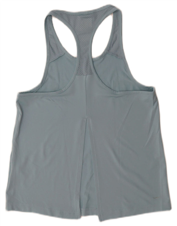 Adidas Womens Climalite Graphic Vest Top UK 8/10 Small Blue Polyester