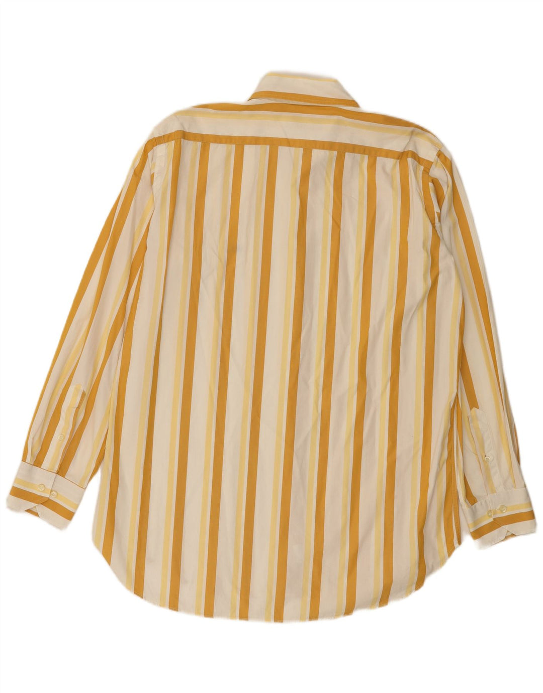 Etro Mens Shirt Size 42 Large Yellow Striped Cotton