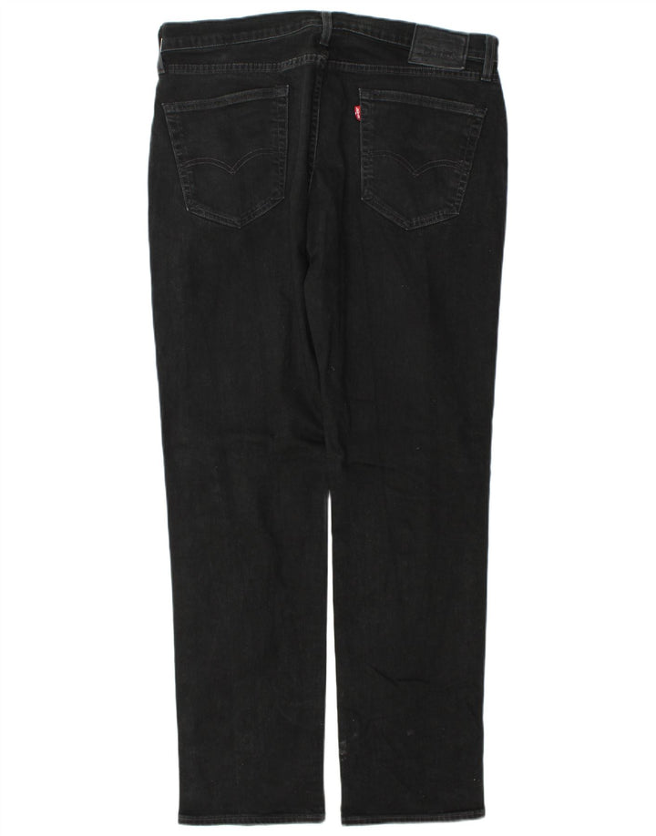 Levi's Mens 514 Straight Jeans W36 L34 Black Cotton