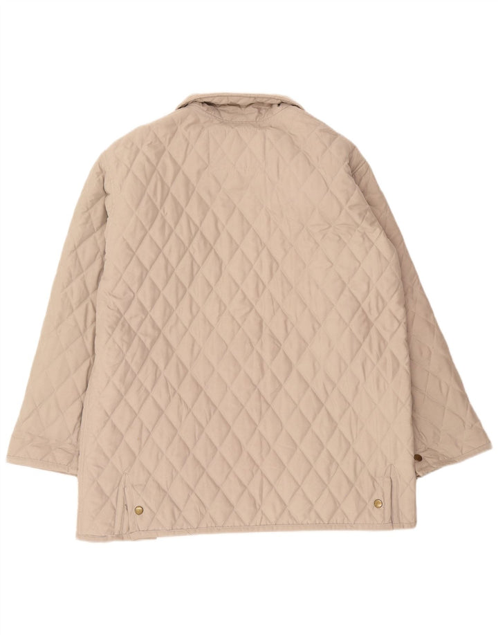 Nazareno Gabrielli Mens Quilted Jacket UK 38 Medium Grey Polyester