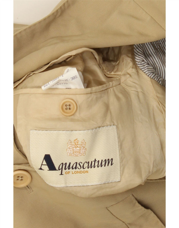 AQUASCUTUM Mens 3 Button Blazer Jacket UK 38 Medium Beige Classic