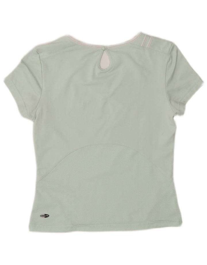 Adidas Womens Climalite T-Shirt Top UK 10 Small Turquoise Polyester