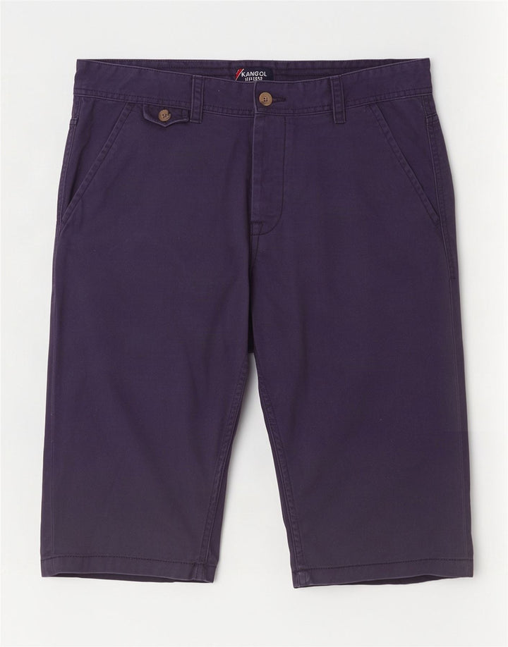 Kangol Mens Chino Shorts Medium W32 Navy Blue Cotton