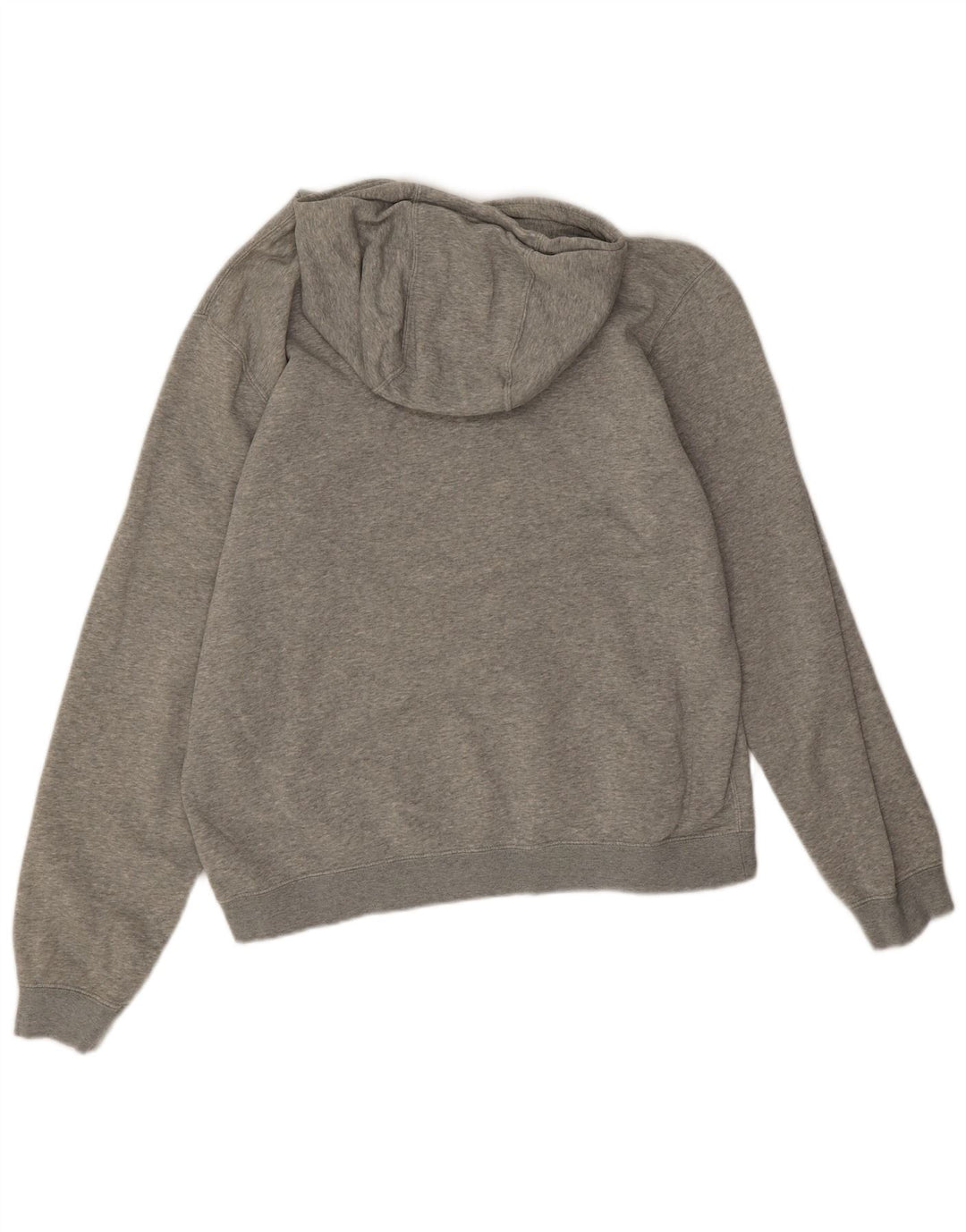 Nike Mens Graphic Hoodie Jumper Medium Grey Flecked Cotton