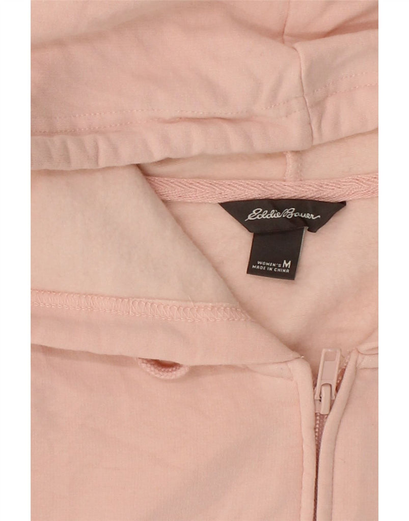 EDDIE BAUER Womens Zip Hoodie Sweater UK 12 Medium Pink Cotton Vintage Eddie Bauer and Second-Hand Eddie Bauer from Messina Hembry 