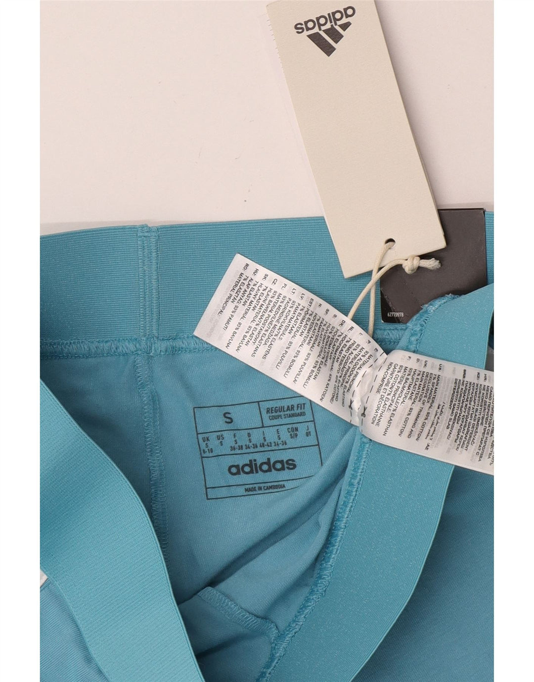 Adidas Womens Leggings UK 8/10 Small  Blue Cotton