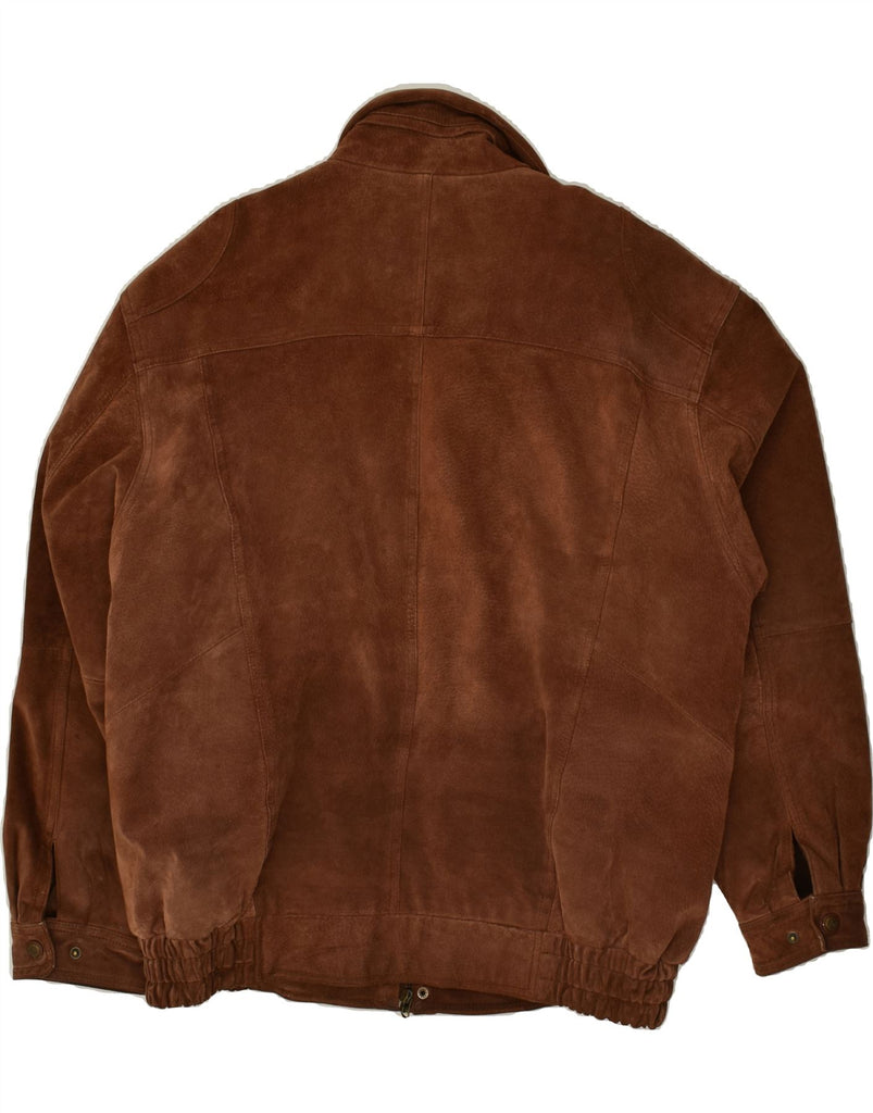 VINTAGE Mens Leather Jacket IT 54 2XL Brown Leather Vintage Vintage and Second-Hand Vintage from Messina Hembry 