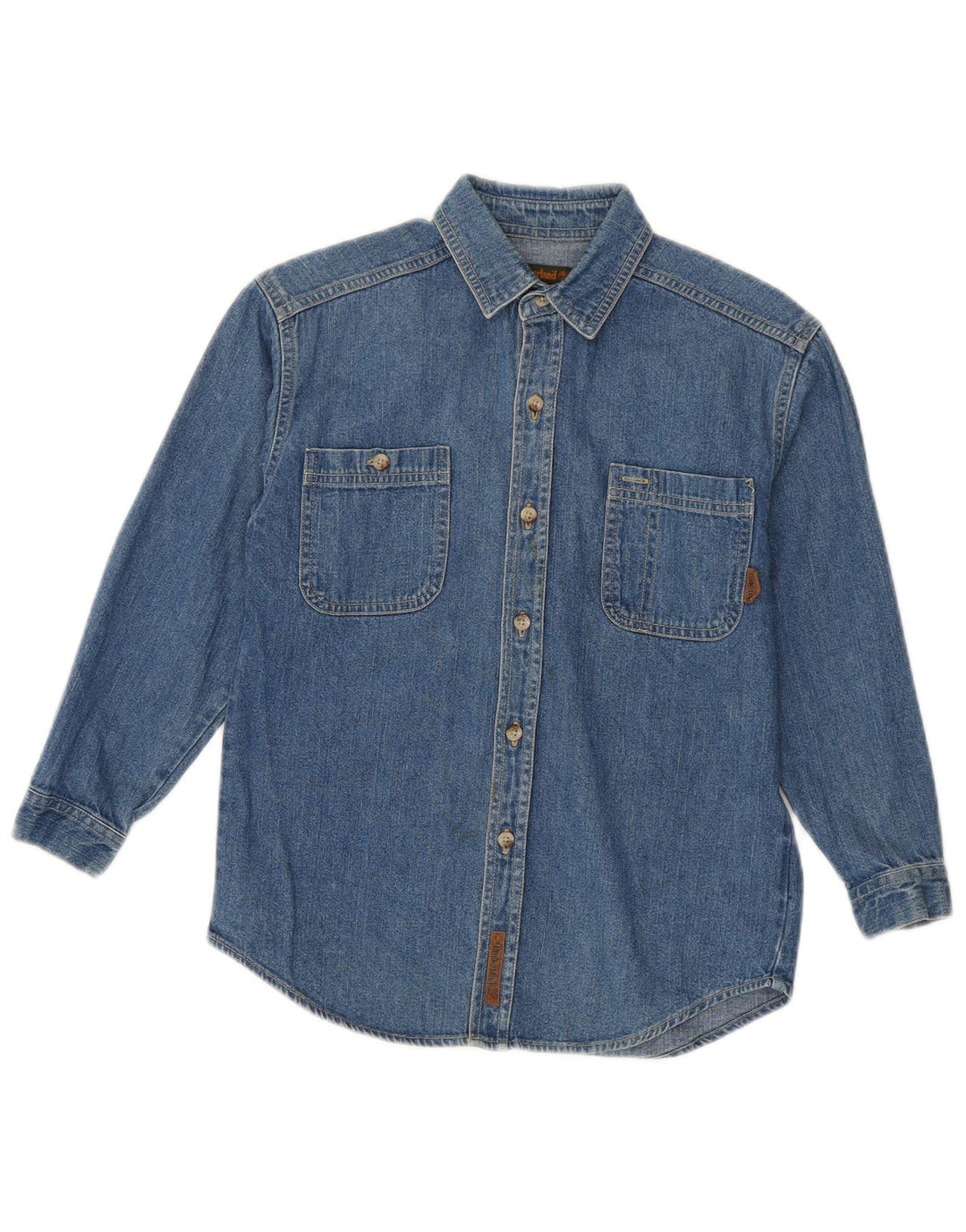 Timberland Boys Denim Shirt 7-8 Years Blue Cotton