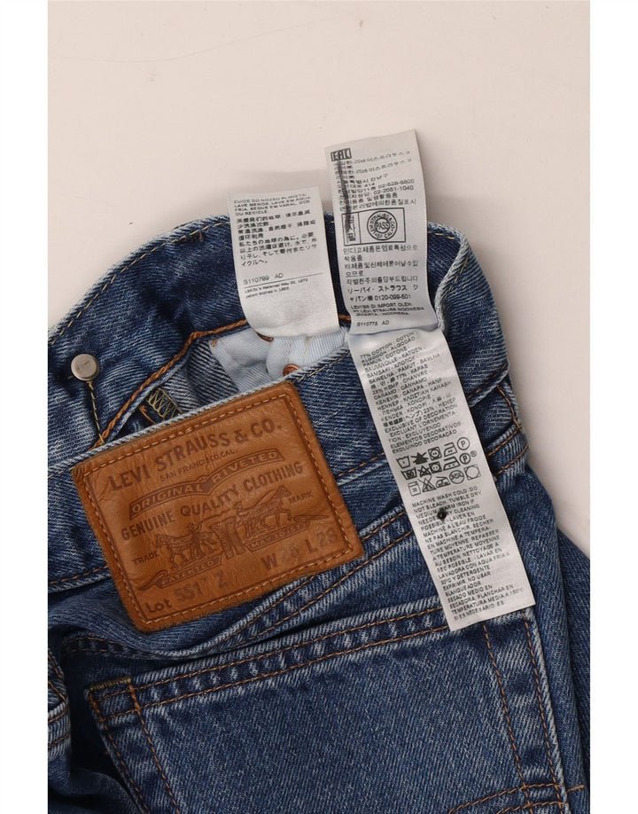Levi's Mens 551 Straight Jeans W26 L28 Blue Cotton