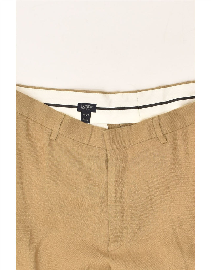 J. CREW Mens Straight Chino Trousers W34 L32  Beige Cotton | Vintage J. Crew | Thrift | Second-Hand J. Crew | Used Clothing | Messina Hembry 