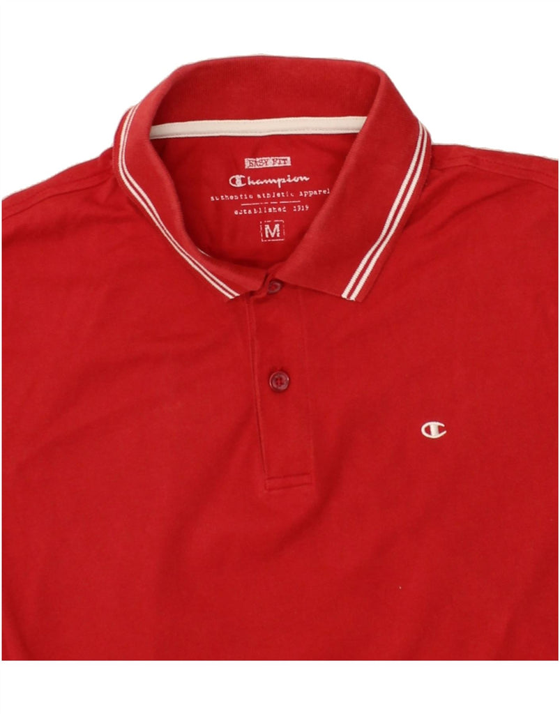 CHAMPION Mens Easy Fit Polo Shirt Medium Red Cotton | Vintage Champion | Thrift | Second-Hand Champion | Used Clothing | Messina Hembry 