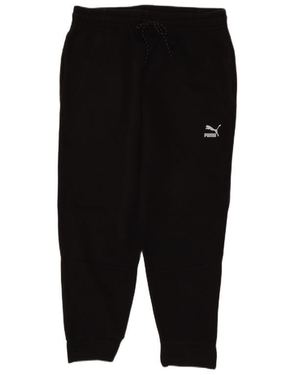 PUMA Mens Tracksuit Trousers Joggers Large Black Cotton