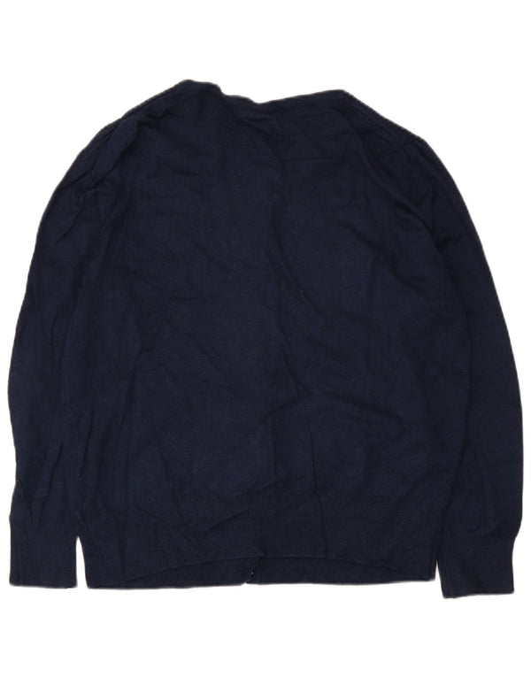 Marks & Spencer Womens Cardigan Sweater UK 18 XL  Navy Blue Viscose