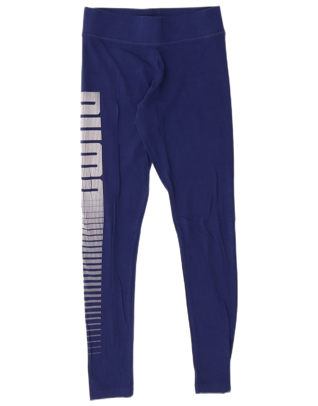 PUMA Womens Graphic Leggings UK 10 Small  Blue Cotton