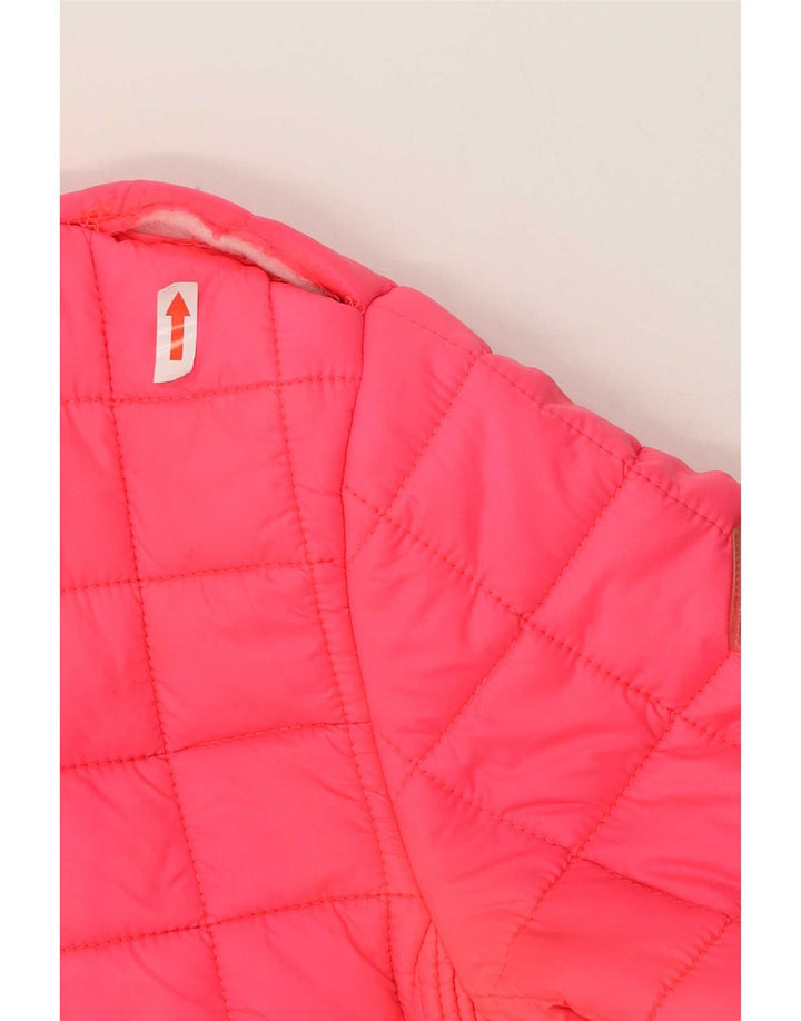 Superdry Womens Quilted Padded Jacket UK 14 Medium Pink Polyester Sports