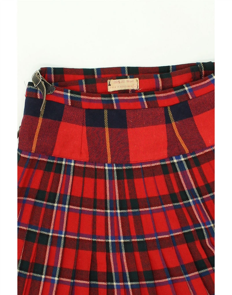 VINTAGE Womens Wrap Skirt W24 XS  Red Check Wool | Vintage Vintage | Thrift | Second-Hand Vintage | Used Clothing | Messina Hembry 