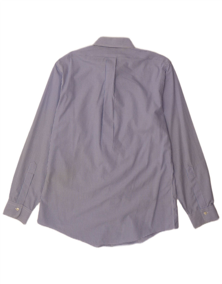 Brooks Brothers Mens Classic Fit Shirt Size 15 1/2 Medium Blue Gingham