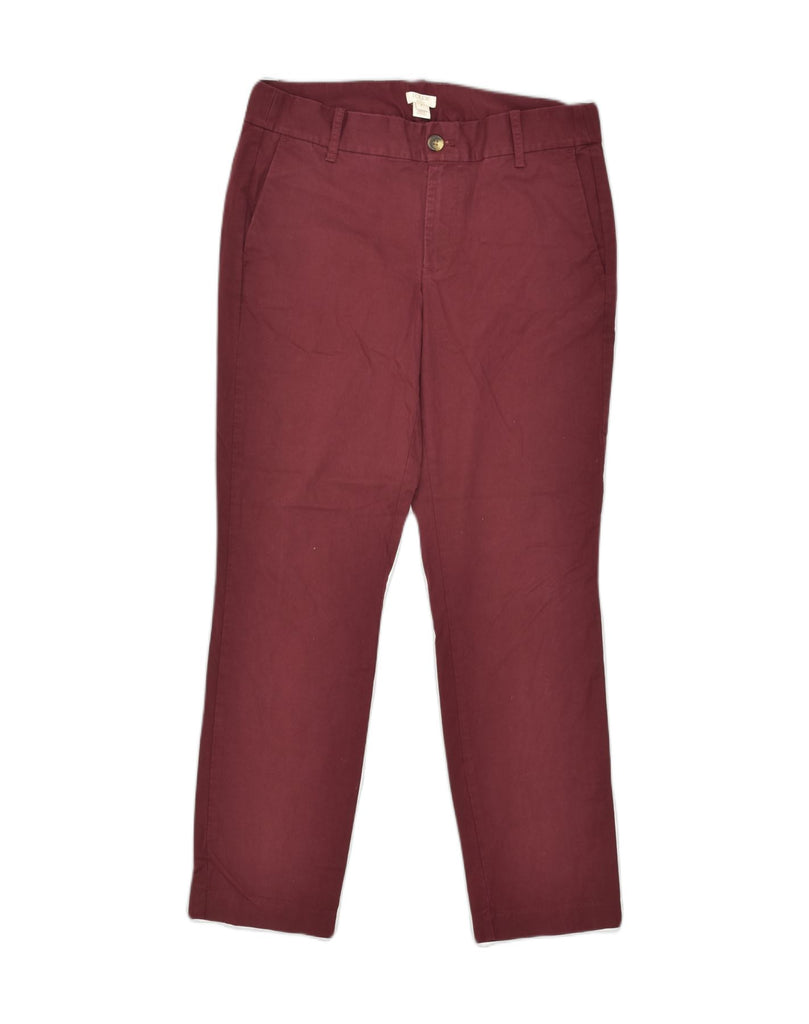 J. CREW Womens Slim Chino Trousers US 4 Small W30 L28 Maroon Cotton | Vintage J. Crew | Thrift | Second-Hand J. Crew | Used Clothing | Messina Hembry 