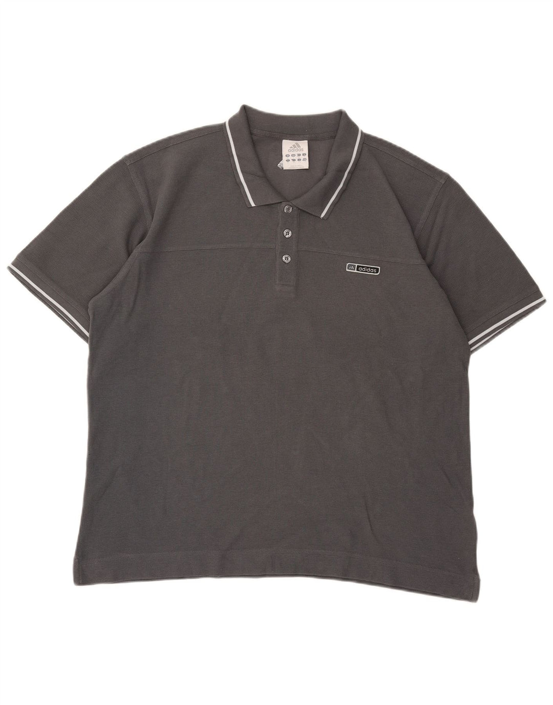 Adidas Mens Polo Shirt XL Grey Cotton