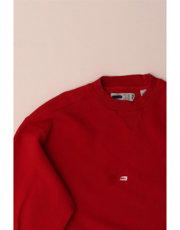 FILA Mens Sweatshirt Jumper Medium Red Cotton