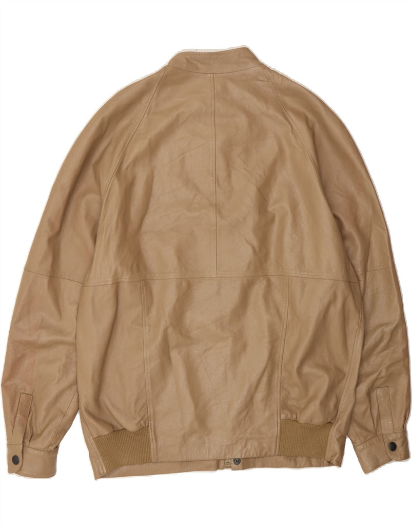 VINTAGE Mens Leather Jacket UK 42 XL Brown Vintage Vintage and Second-Hand Vintage from Messina Hembry 