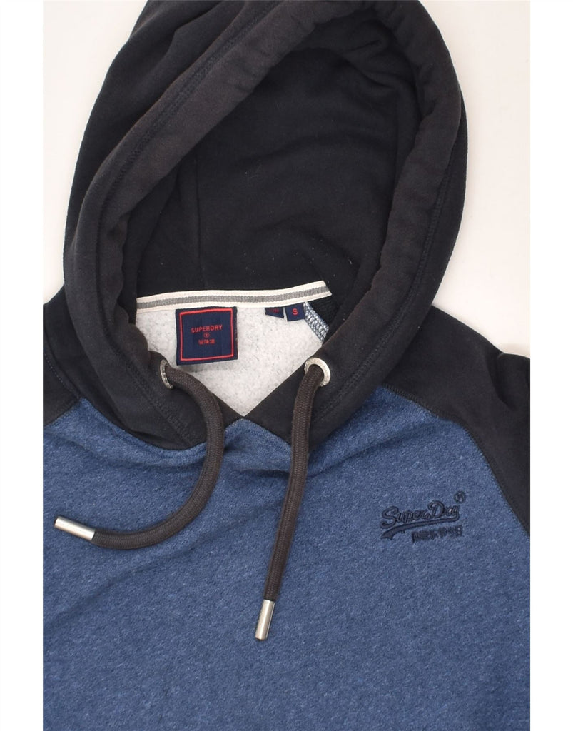 SUPERDRY Mens Hoodie Jumper Small Navy Blue Colourblock Cotton | Vintage Superdry | Thrift | Second-Hand Superdry | Used Clothing | Messina Hembry 