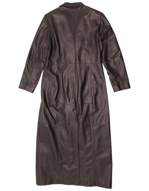 Gipsy Womens Trench Coat UK 18 XL Black Leather