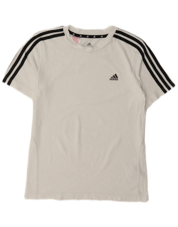 Adidas Boys T-Shirt Top 11-12 Years White Cotton