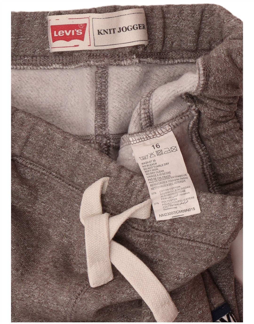 Levi's Boys Tracksuit Trousers Joggers 15-16 Years Grey Cotton